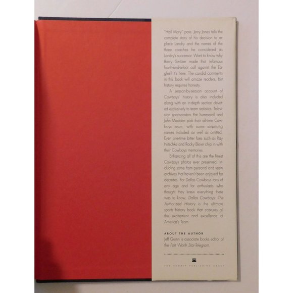 Dallas Cowboys Our Story Authorized Pictorial History by Jeff Guinn 1996 HBDJ - Picture 4 of 12